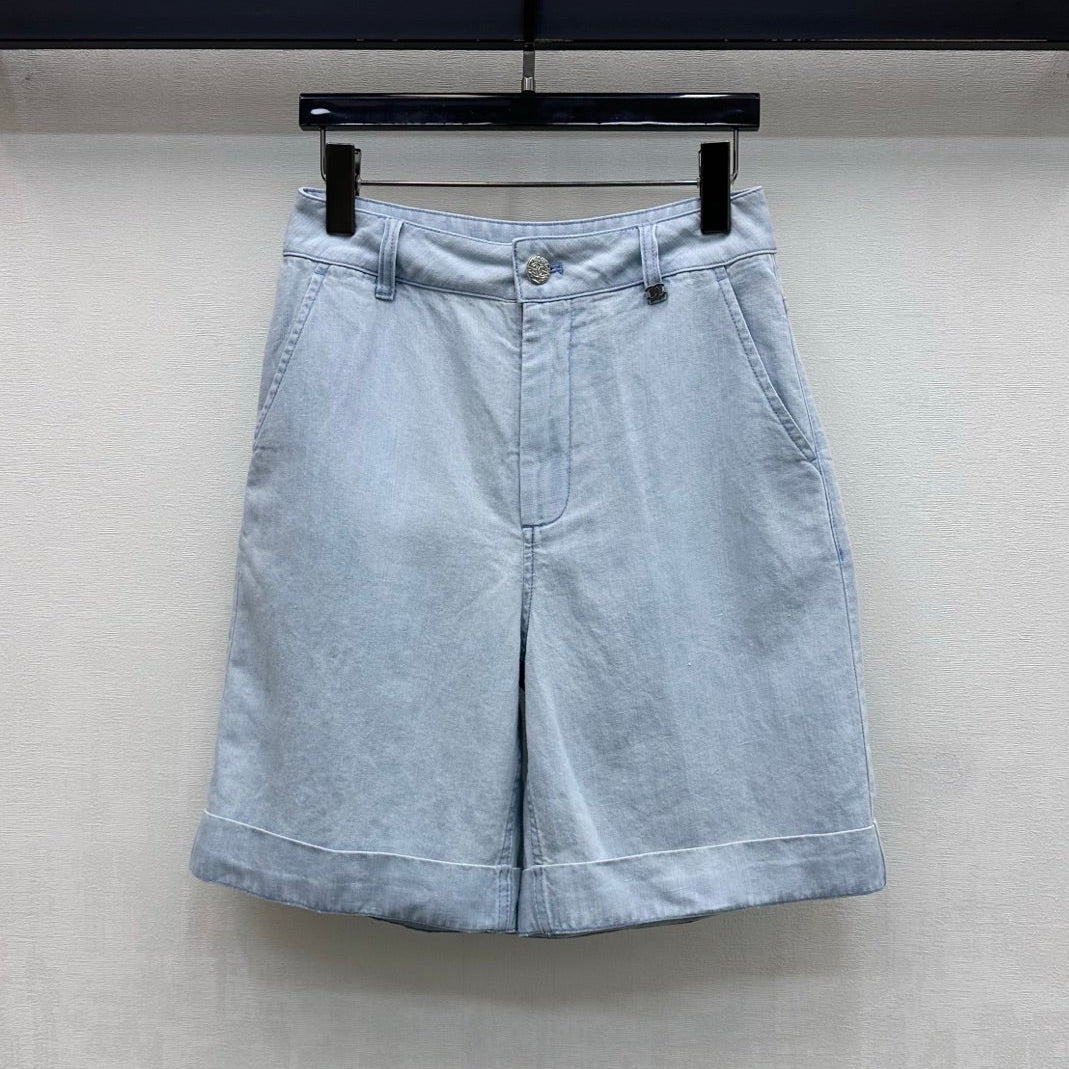 Chanel 2026 Short Demin Light Blue Cotton 636018