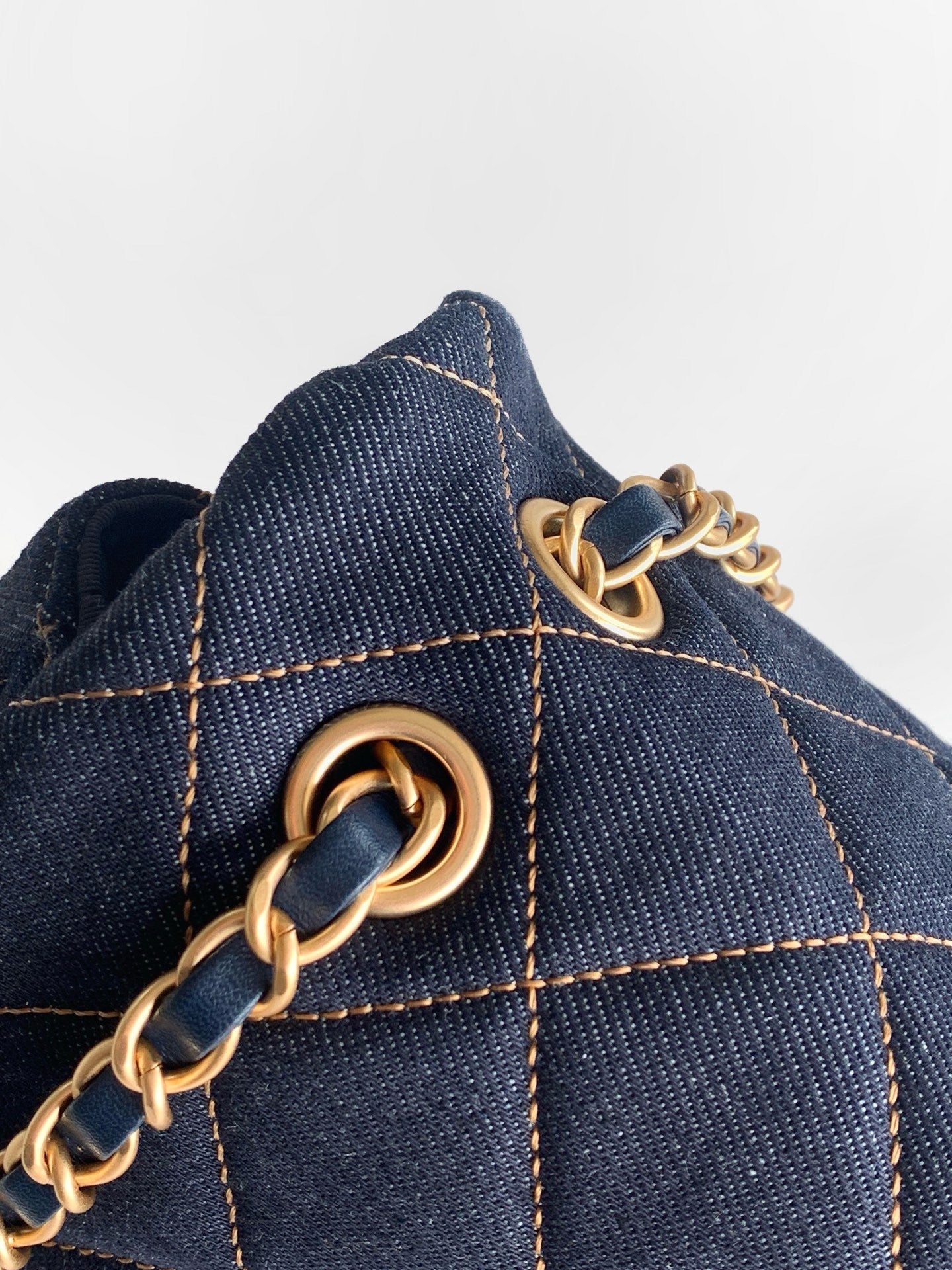 Chanel 2026 Flap Bag 38.5cm Blue Denim Leather