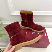 Gucci 25ð¬ð¬ horsebit ankle boots wine red suede 435375