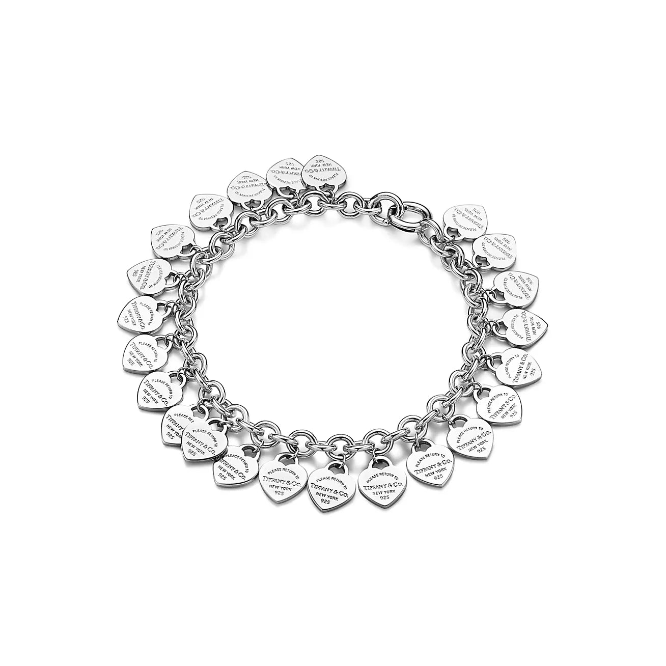 STERLING SILVER VERSION MULTI-HEART BRACELET